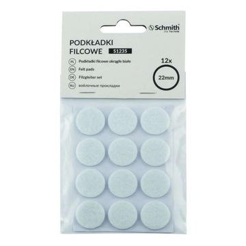 PODKŁADKI POD MEBLE KRZESŁA FILCOWE 12 SZT OKRĄGŁE