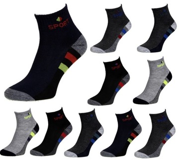 10x SKARPETY SKARPETKI SPORTOWE BAWEŁNIANE 40-43