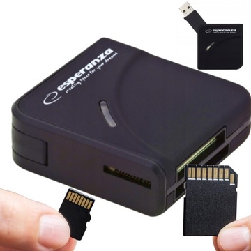 CZYTNIK KART PAMIĘCI SD MICRO USB ADAPTER SMART PRZEJŚCIÓWKA DO KOMPUTERA