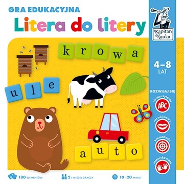 gra edukacyjna KAPITAN NAUKA dla dzieci LITERA DO LITERY