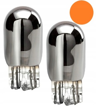 ŻARÓWKA POMARAŃCZOWA AMBER WY21W W21W T20 Kierunek - Kierunkowskaz CHROM