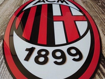 Логотип AC Milan 3D настенный герб, 100 см, подарок мужу парня