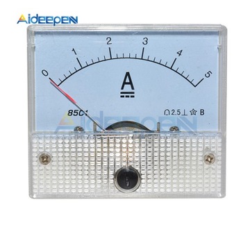 Styl 0-5A DC Analog Panel Woltomierz Amperomierz A