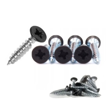 Wkręty do drewna ozdobne czarne 4,5x25mm 12 sztuk ZAS DOMAX