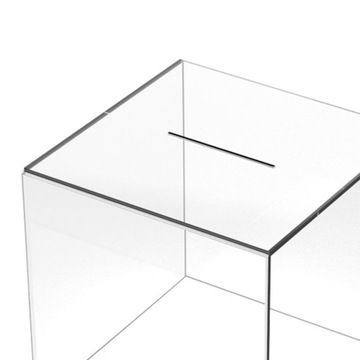 Современная прозрачная копилка, 15смх15смх15см.