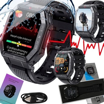 NOWY SMARTWATCH INTELIGENTNY ZEGAREK WODOODPORNY PULSOMETR TRYBY SPORTOWE