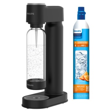 Карбонатор PHILIPS ADD4901BK, сифон для карбонизации черной воды, бутыль, CO2