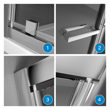 RADAWAY Twist DW 90 сатиновая душевая дверь