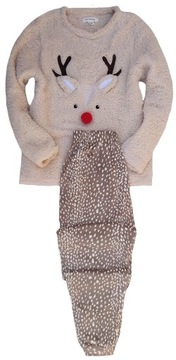 PRIMARK piżama polarowa RENIFER ŚWIĘTA 46 48 XL