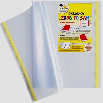 OKŁADKA SAMOPRZYLEPNA ZRÓB TO SAM DUŻA 52 cm X 32 cm 5 SZT.FUDKOP
