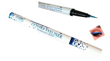 USHAS Eyeliner Metaliczny GLITTER niebieski pisak