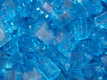 LEGO 35743 brick cegła 1x2 Trans Light Blue 20 szt NOWE
