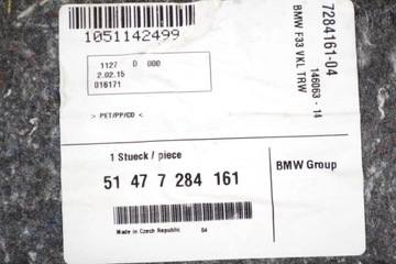 BMW 4 F32 F33 2015 VLOŽKA KOLA REZERVY