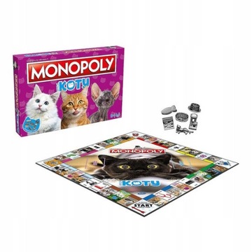 MONOPOLY KOTY KLASYCZNA GRA EDYCJA Z KOTKAMI
