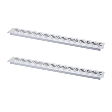 2 x ALUMINIOWA MEBLOWA KRATKA WENTYLACYJNA DO MEBLI METALOWA 60x484 - ALU