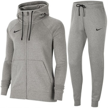 NIKE DRES DAMSKI komplet BLUZA Z KAPTUREM ROZPINANA SPODNIE BAWEŁNIANE r. S