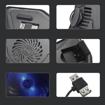 ОХЛАЖДАЮЩАЯ ПОДСТАВКА ДЛЯ НОУТБУКА со светодиодной подсветкой USB