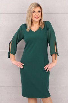 ЭЛЕГАНТНОЕ ПЛАТЬЕ С ШИФОНОВЫМИ РУКАВАМИ, ПОЛЬСКИЙ ПРОИЗВОДИТЕЛЬ