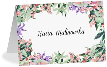 Winietki KWIATOWY WIANEK ślub chrzest komunia