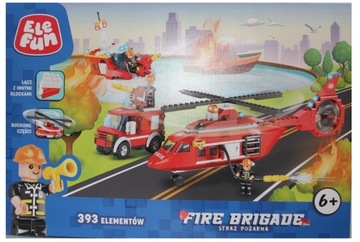 ELEFUN STRAŻ POŻARNA ZESTAW 393 ELEMENTY FIRE BRIGADE ZESTAW KLOCKÓW