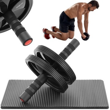 Двойное роликовое колесо AB для упражнений по развитию мышц живота, силовых тренировок