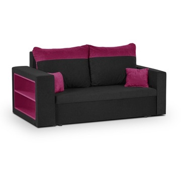 Sofa kanapa 2 os z funkcją spania PABLO1 czarna