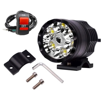 HALOGEN REFLEKTOR 6 LED CREE XML2 Z WŁĄCZNIKIEM