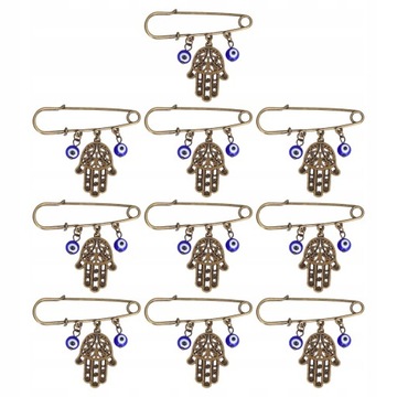 Agrafki Brązowy Palm Blue Eye Pin Broche Pins