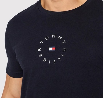 T-shirt Tommy Hilfiger Roundall Granatowy r. M