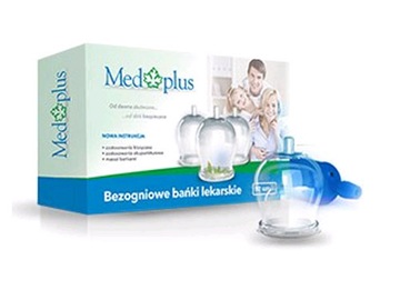 Bańki szklane bezogniowe + pompka - komplet 12 szt
