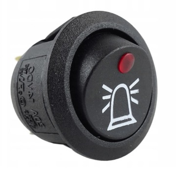 Włącznik świateł ostrzegawczych 12V 20A 20mm KOGUT