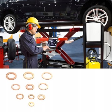 ZESTAW 200 SZT PODKŁADEK MIEDZIANYCH MIEDŹ UNIWERSALNE