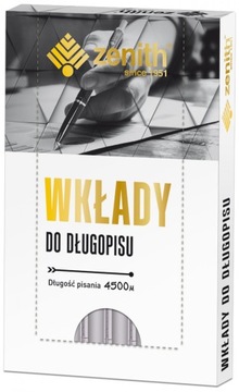 Wkład do długopisu niebieski ZENITH 4 opak. 20szt