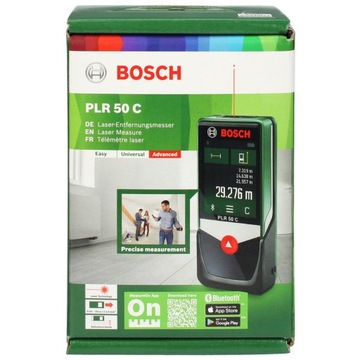 DALMIERZ LASEROWY ADVANCEDDISTANCE PLR 50C BOSCH Bluetooth zasięg 50 metrów