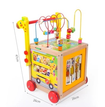 ОГРОМНЫЙ ДЕРЕВЯННЫЙ ОБРАЗОВАТЕЛЬНЫЙ КУБ 7в1 + МУЛА.