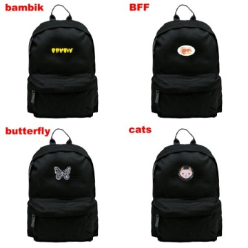 Молодежный школьный рюкзак Butterfly, черный, минималистичный для школьного дизайна
