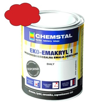 CHEMSTAL EMALIA AKRYLOWA EKO CZERWONA 0,8L