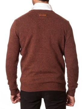 CAMEL ACTIVE Sweter serek ciepły wełniany M wełna