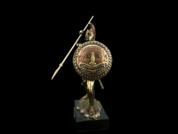 Спартанский греческий воин, гоплит, статуэтка, скульптура, бронза, Веронезе WU77495AP