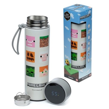 MINECRAFT termos bidon 450ml wyświetlacz temp.