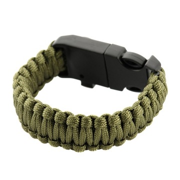Браслет выживания M-Tac Paracord Firestarter Свисток Компас Olive M