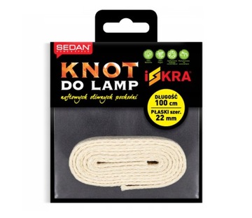 KNOT bawełniany do LAMP,POCHODNI - PŁASKI 22mm/1m