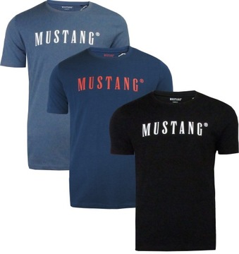 MUSTANG T-shirt KOSZULKA męska 100% BAWEŁNA 3 PAK