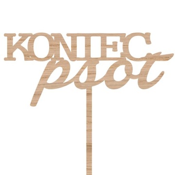Topper na tort TŚD-48-Koniec psot Ślub Wesele