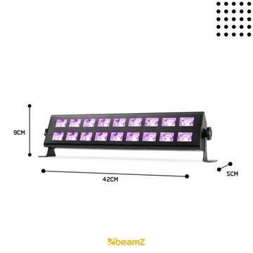 Ультрафиолетовый луч 18x 3W LED Blacklight Beamz
