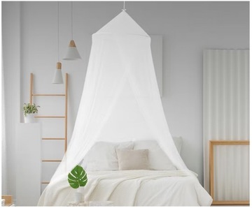 MOSKITIERA NAD ŁÓZKO 2os DUŻY BALDACHIM DO SYPIALNI NA OWADY KOMARY BIAŁA