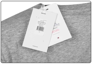 TOMMY HILFIGER KOSZULKA T-SHIRT V-NECK GREY r. XS