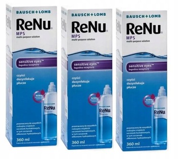 RENU MPS 3 X 360ML PŁYN DO SOCZEWEK KONTAKTOWYCH+POJEMNICZEK GRATIS