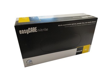 Rękawice nitrylowe bezpudrowe czarne ZARYS EasyCARE rozm. M 100szt