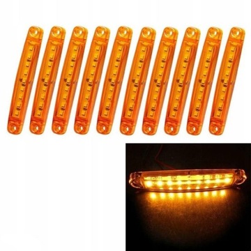 10 шт. ГАБАРИТНЫЙ ФОНАРЬ 9 светодиодов 12 В 24 В ОРАНЖЕВЫЙ ГАБАРИТНЫЙ ФОНАРЬ ДЛЯ ПРИЦЕПА